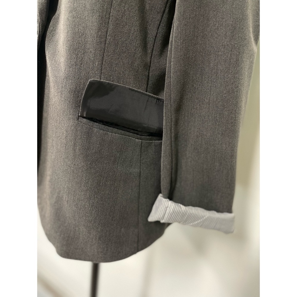 Ambiance Rolled Cuff Blazer Gray Size M - Picture 5 of 12